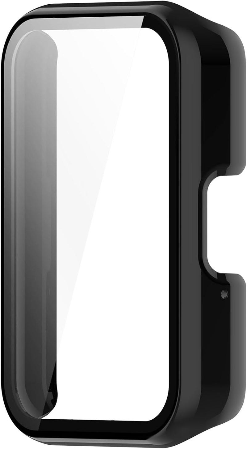 FanTEK Compatible for Samsung Galaxy Fit 3 Watch Case for Women Men, Scratch Resistant Shock Absorbing Case, Shiny Black - Image 2